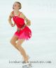 competition canada girls fire figure skating dress beaded custom red BY1265