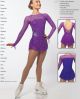 canada women custom free shipping purple Brad Griffies ice skating dresses adults BY1458